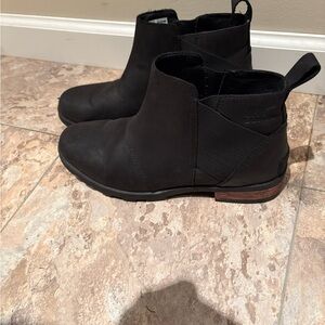 Sorel Emilie Chelsea Waterproof Black Ankle Boots